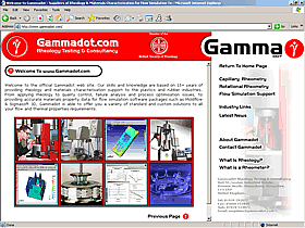 Gammadot Rheology Testing & Consultancy Services Web Site